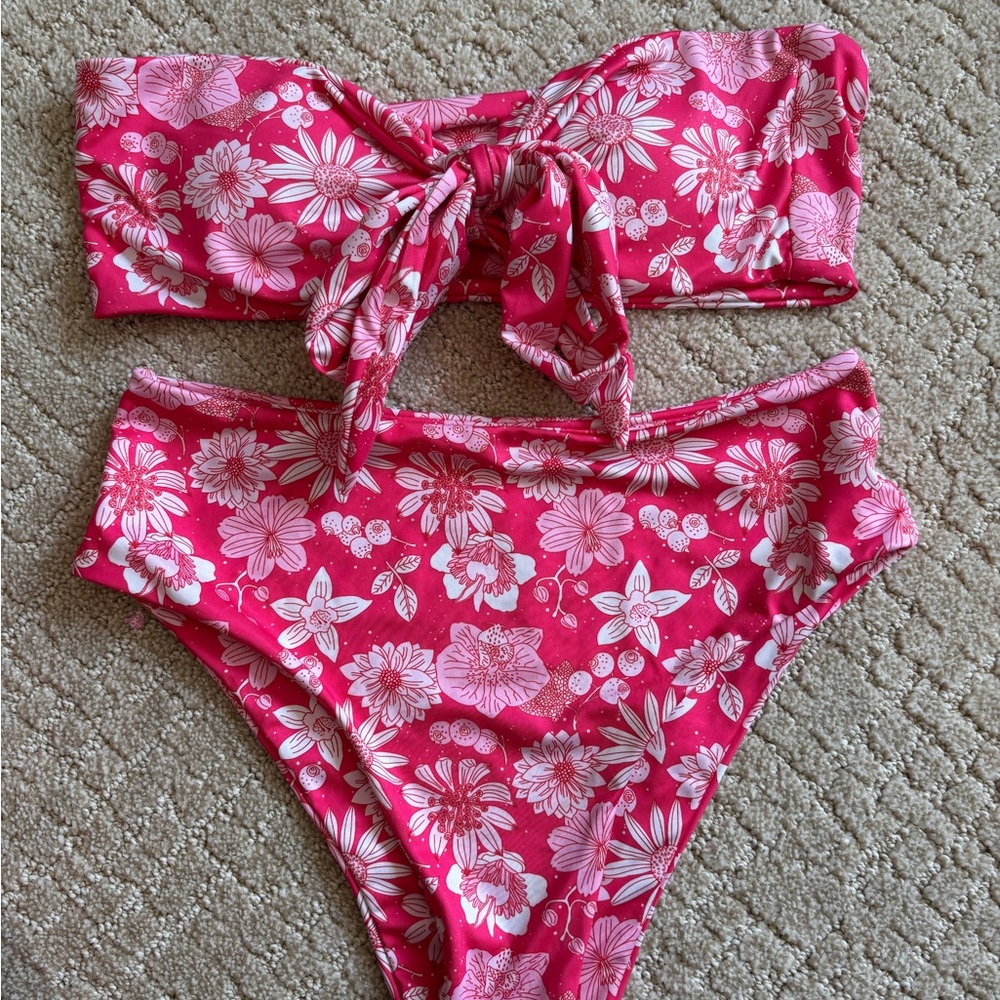 Floral Pink Bikini Set
